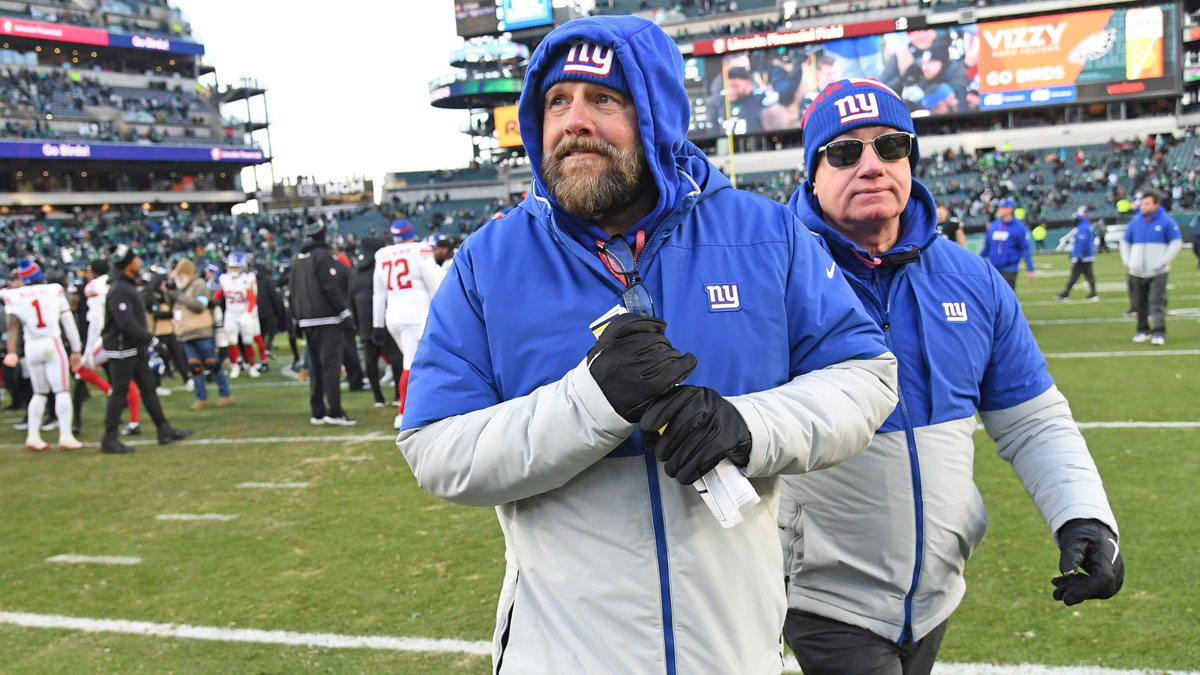 New York Giants head coach Brian Daboll walks off the field after loss to Philadelphia Eagles at Lincoln Financial Field.