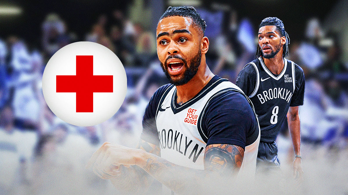 D'Angelo Russell and Ziaire Williams with medical signs