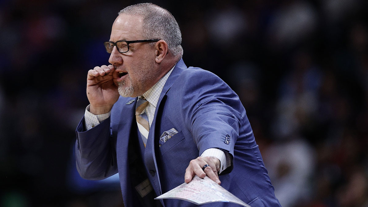 Texas A&M Aggies head coach Buzz Williams reacts during the first half in the second round of the NCAA Tournament at Ball Arena. Mandatory Credit: Isaiah J. Downing-Imagn Images
