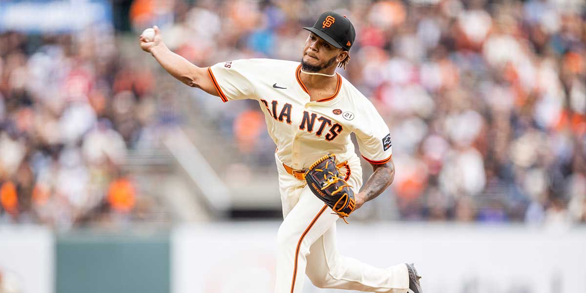 San Francisco Giants pitcher Camilo Doval (75) throws a pitch during the tenth inning against the San Diego Padres at Oracle Park.