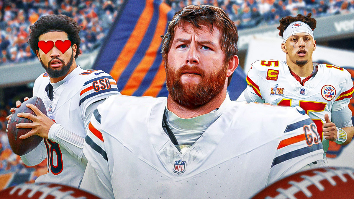 Joe Thuney in a Bears uniform, Caleb Williams with stars in his eyes and Patrick Mahomes with tears