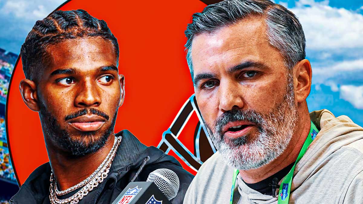 Shedeur Sanders in a Browns uniform. Kevin Stefanski.