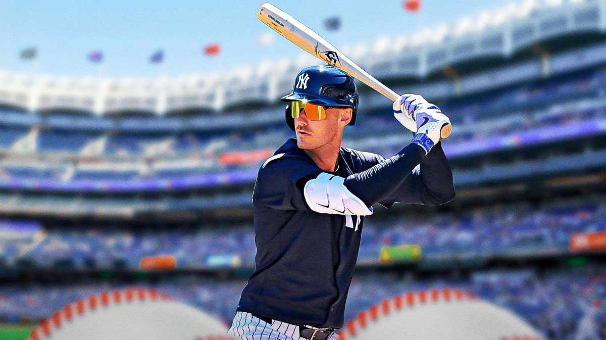 Cody Bellinger in a New York Yankees uniform swinging the bat as the former MVP will use his defense to help the yankees win in a reporters prediction about bellinger.