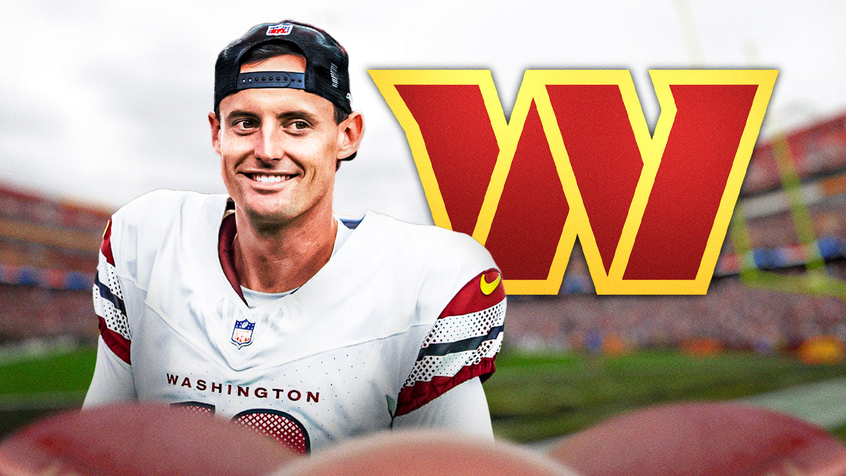 Tress Way next to Commanders logo.