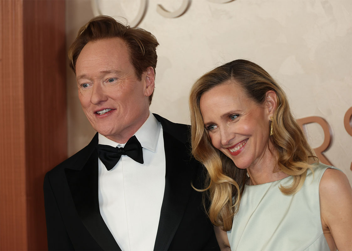 Conan O'Brien and Liza Powel O'Brien at the Oscars on March 2, 2025.