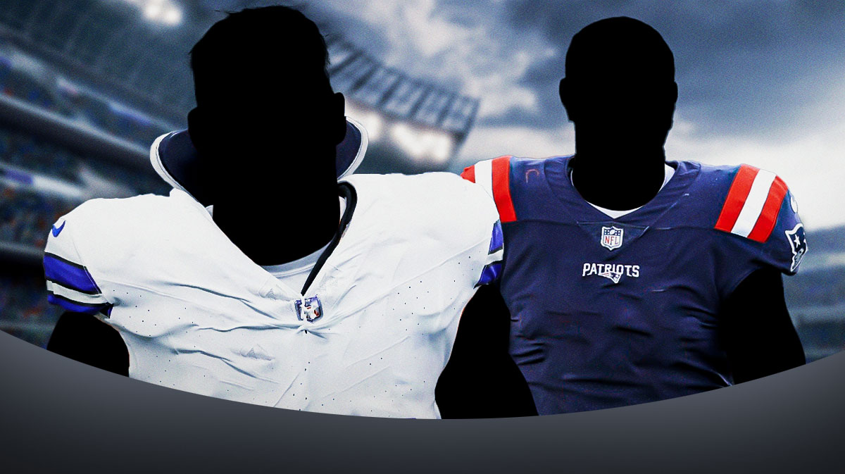 A mystery quarterback in a Patriots and Cowboys jersey.