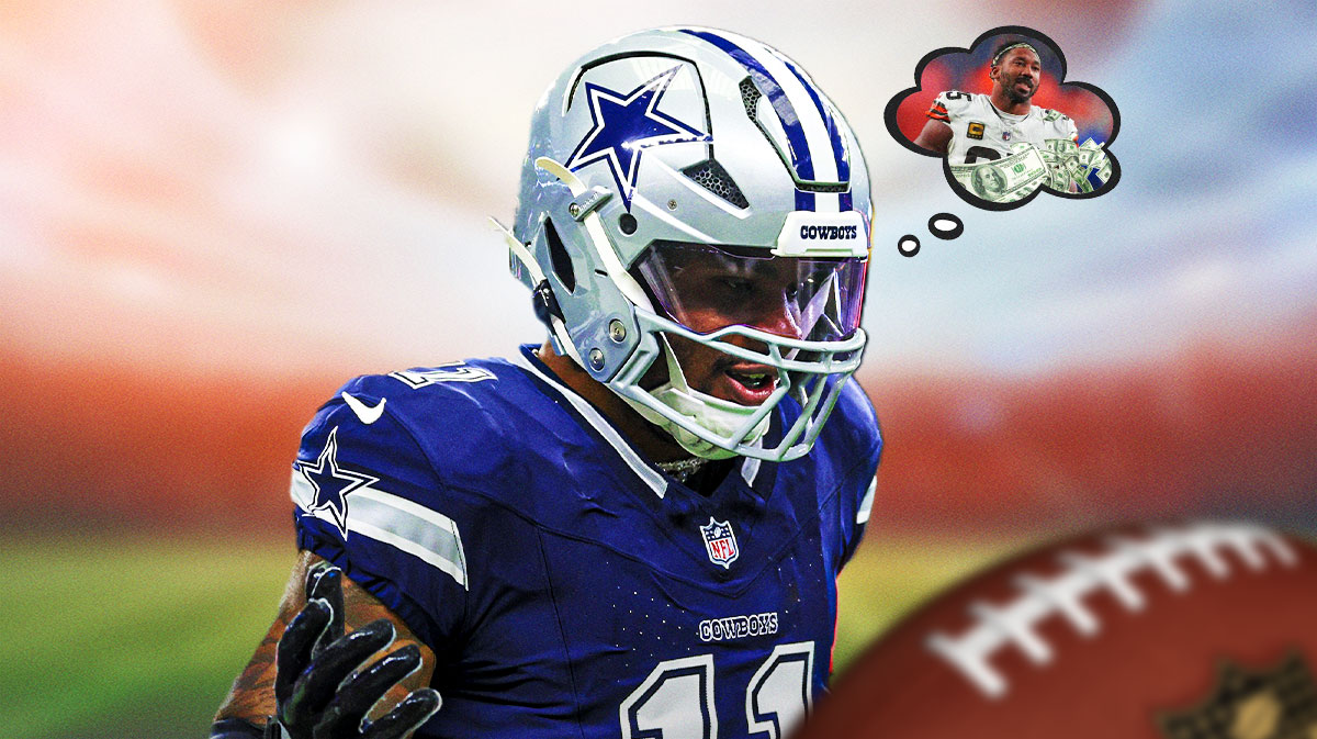 Dallas Cowboys edge rusher Micah Parsons with Myles Garrett on his mind