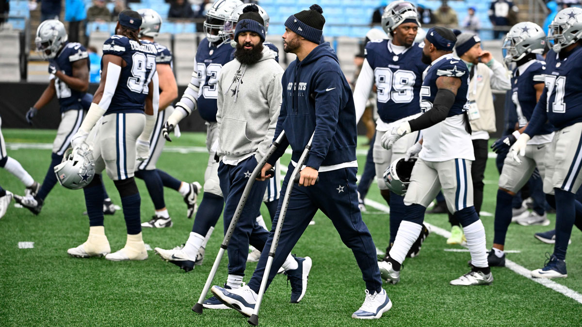 Dak Prescott before a game against the Panthers on December 15, 2024.