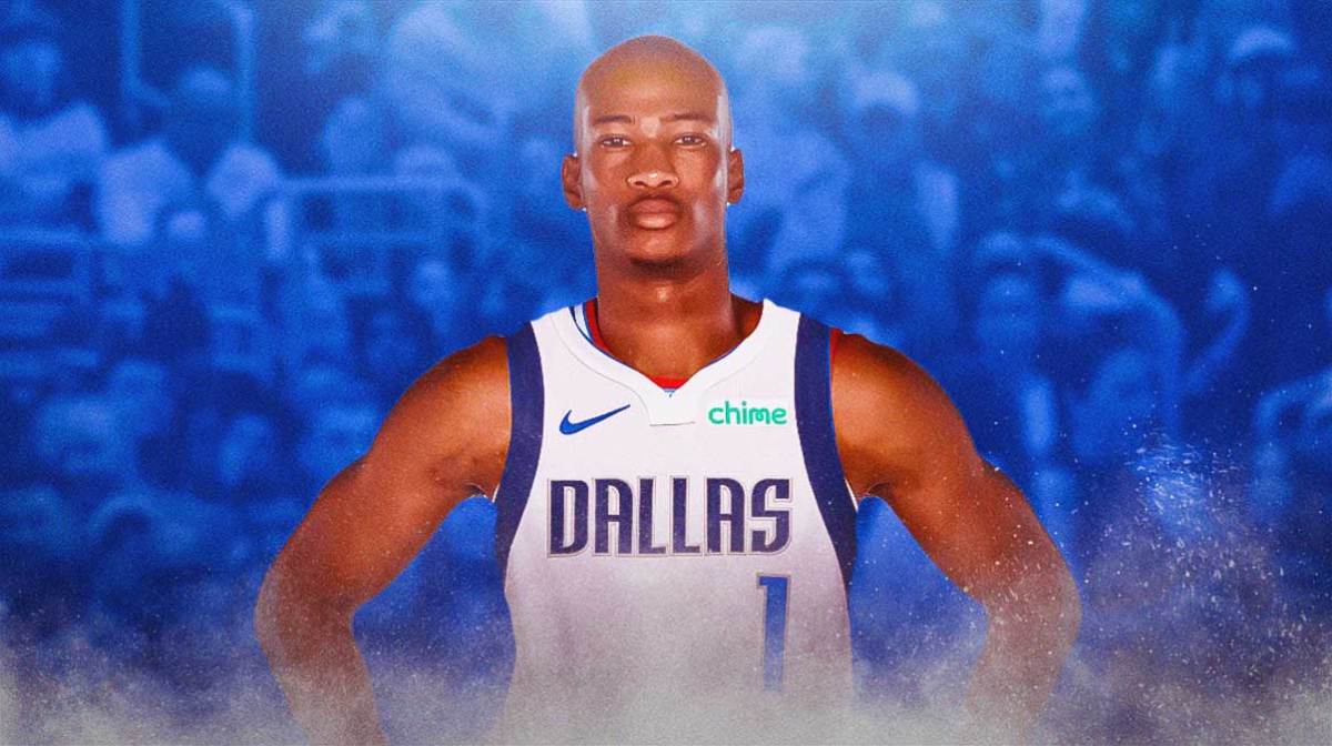 Kai Jones in a Dallas Mavericks jersey.