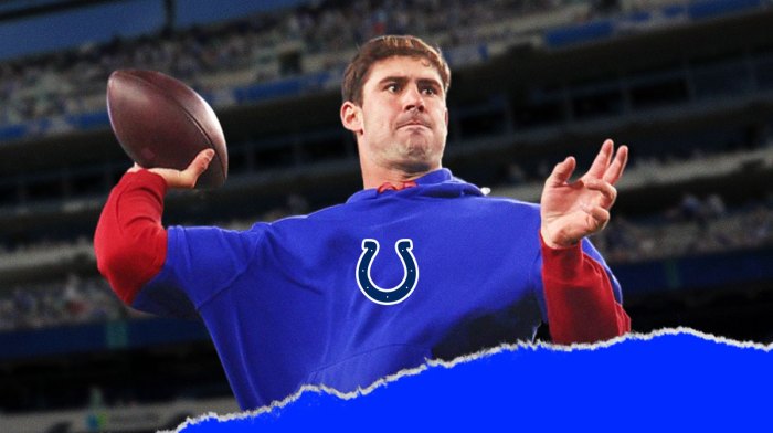 Daniel Jones in Colts gear