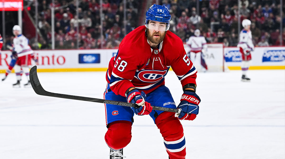 Montreal Canadiens defenseman David Savard (58) skates against the New York Rangers during the first period at Bell Centre.