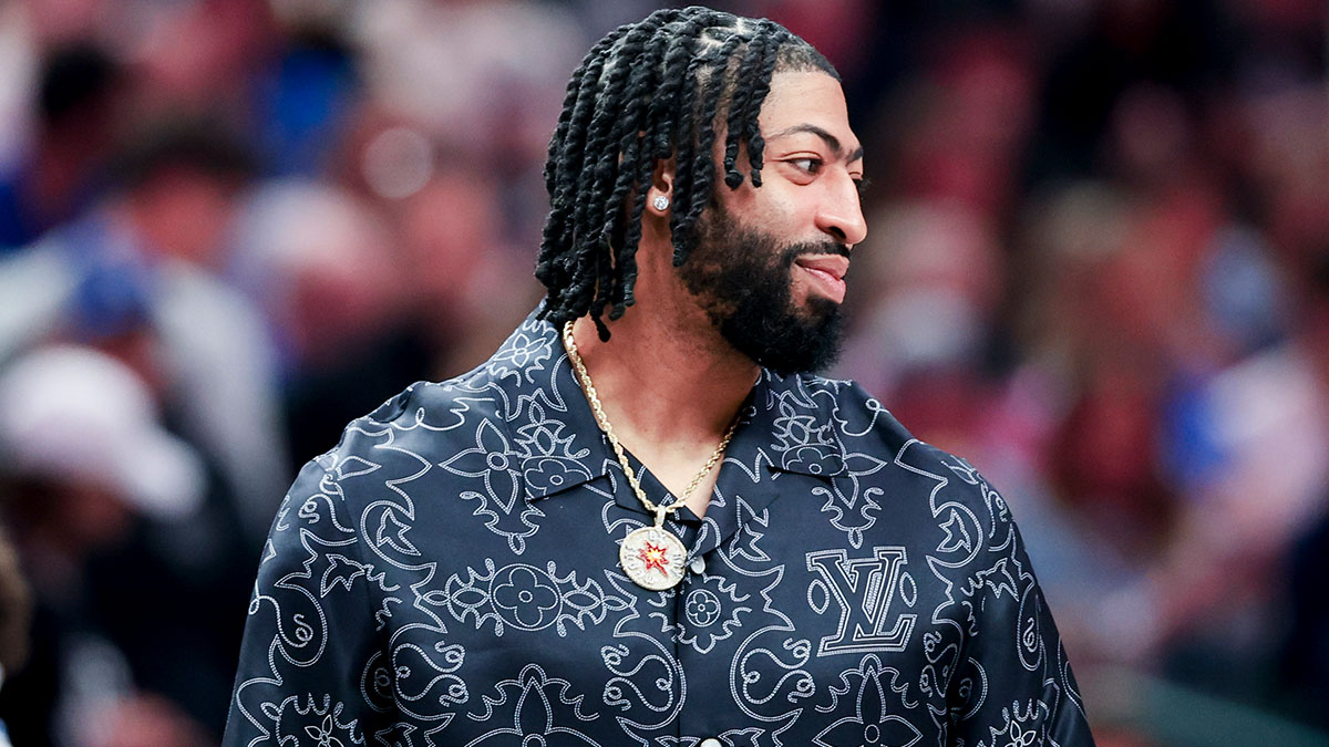 Dallas Mavericks forward Anthony Davis looks on against the Milwaukee Bucks during the first half at American Airlines Center.