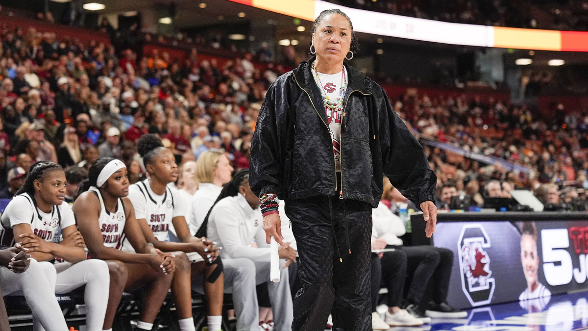 South Carolina Gamecocks head coach Dawn Staley during the second half against the Vanderbilt Commodores at Bon Secours Wellness Arena.