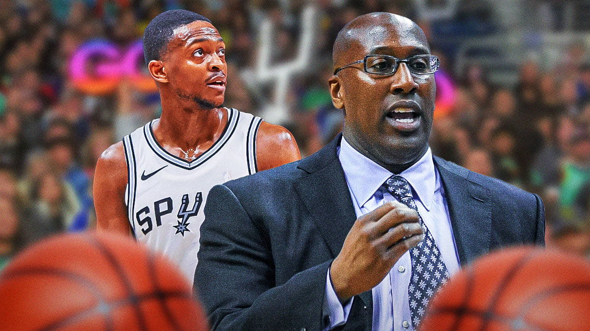 De'Aaron Fox in a Spurs jersey, and Mike Brown