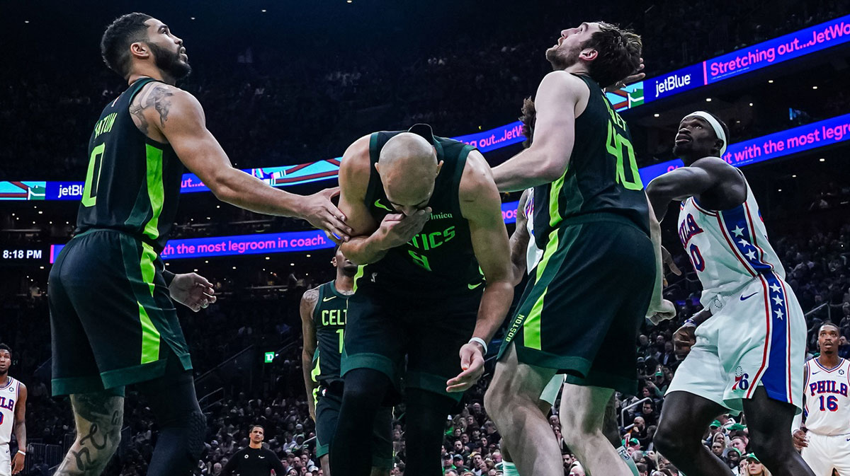 Celtics' Derrick White 'done procrastinating' after teeth knocked out again vs. 76ers