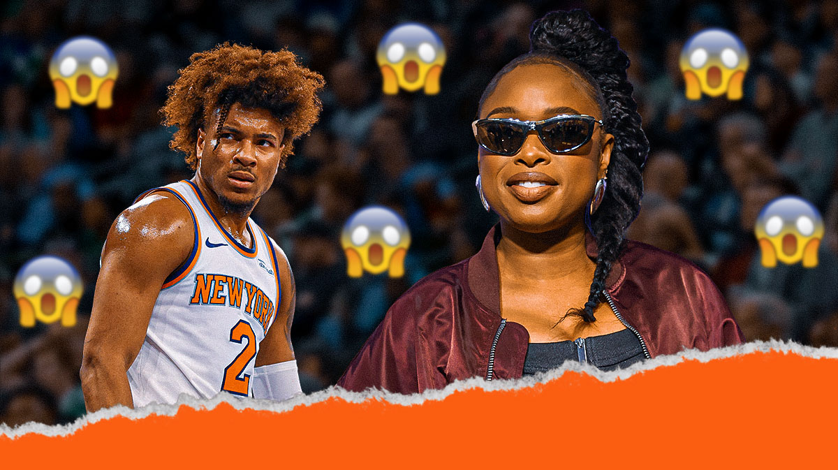 Jennifer Hudson and Knicks' Deuce McBride with shocked emojis