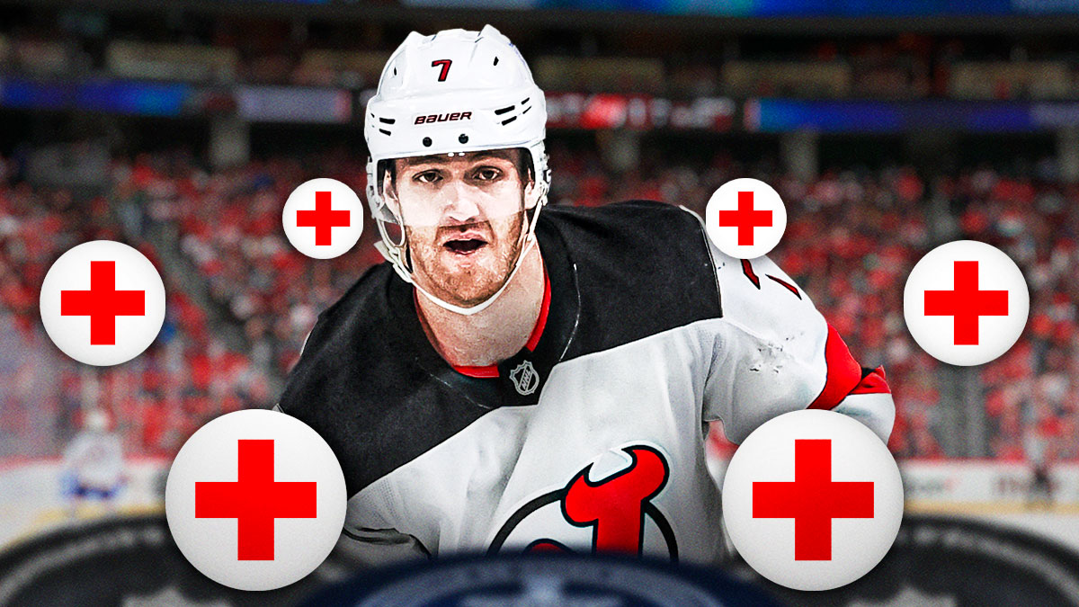 Dougie Hamilton surrounded by injury emojis