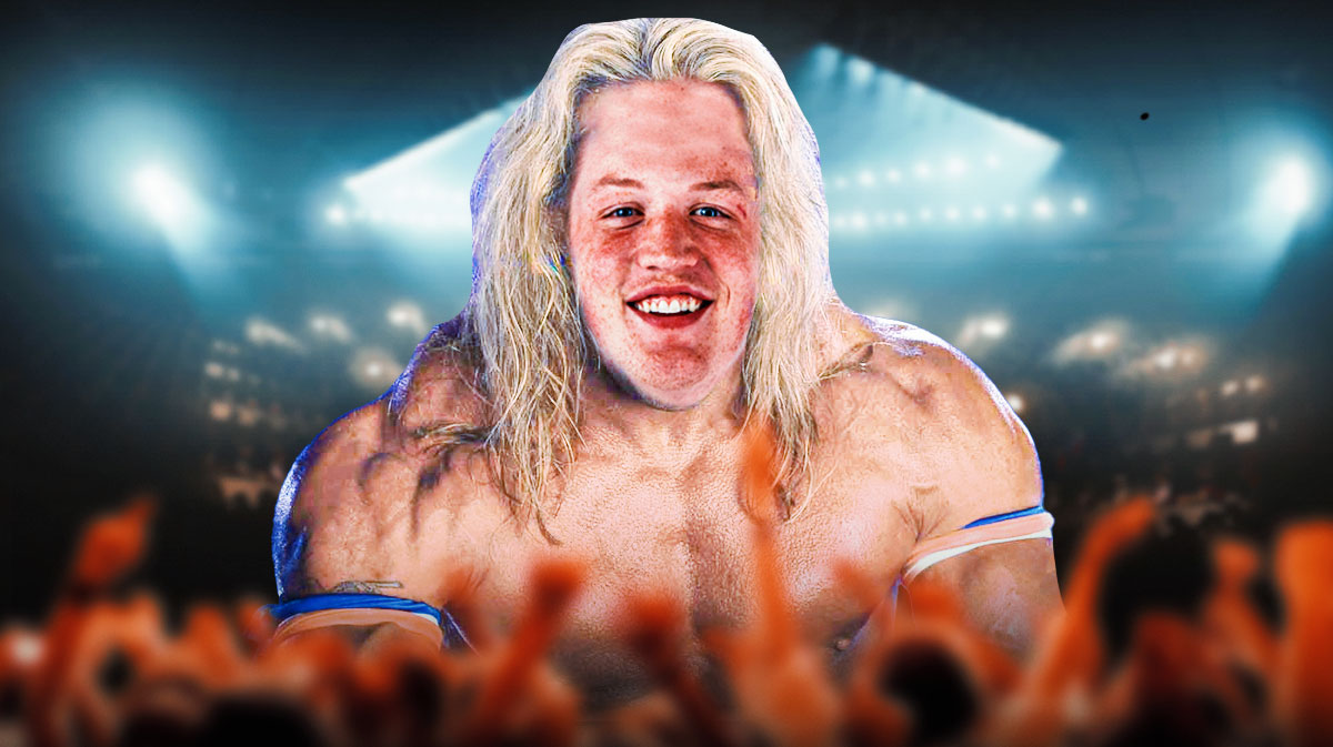 Ultimate Warriors from wrestling with Duke's Kon Knueppel's face one it