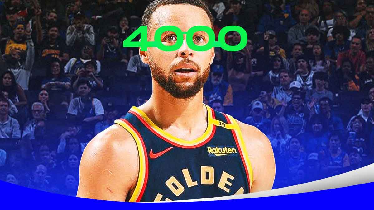 Curry with the number 4000 as sunglasses