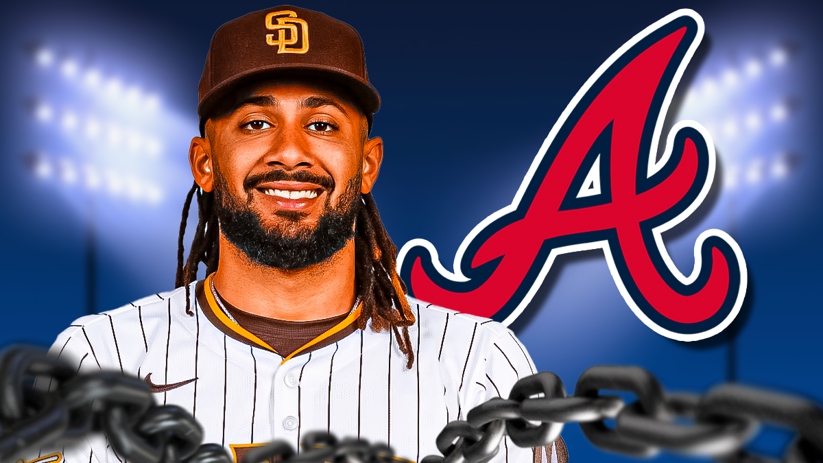 Padres' Fernando Tatis Jr., Braves, Petco Park in back