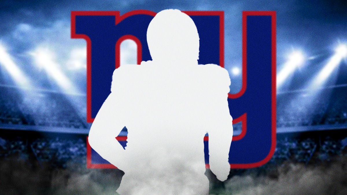 Featured Graphic idea: Silohouette of Browns OT James Hudson III. Giants logo in background