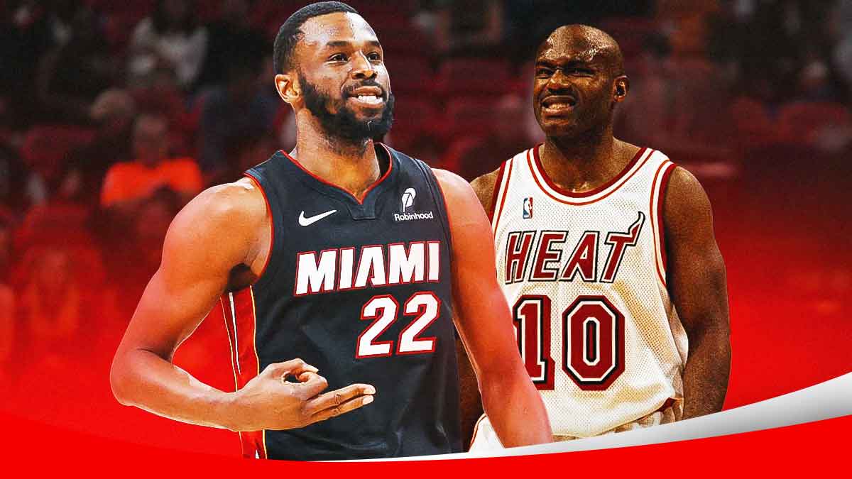 Heat's Andrew Wiggins hyped up, with Tim Hardaway Sr. (1998 version) beside him