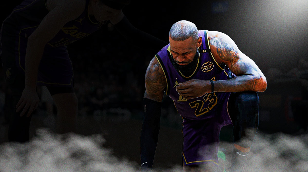 Injured Los Angeles Lakers star LeBron James