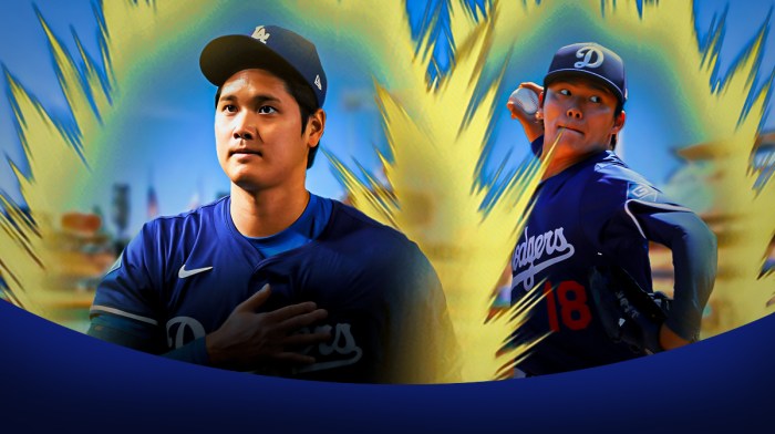 Dodgers stars Shohei Ohtani, Yoshinobu Yamamoto both with supersayan glow