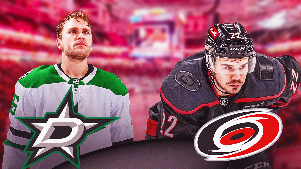 Mikko Rantanen with Dallas Stars. Logan Stankoven with Carolina Hurricanes