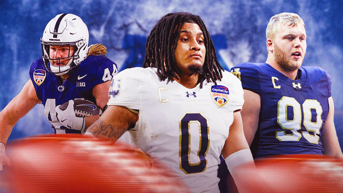 Tyler Warren, Xavier Watts, Rylie Mills beside each other, Indianapolis Colts wallpaper in the background