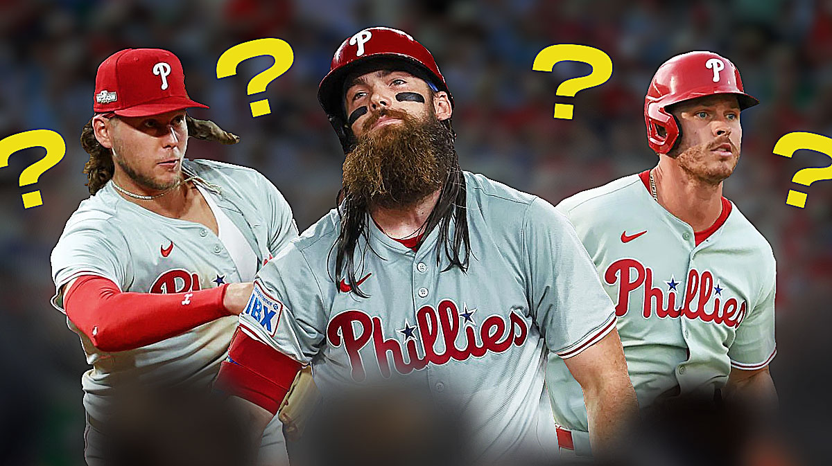 Phillies Brandon Marsh, Alec Bohm and Max Kepler with question marks everywhere.