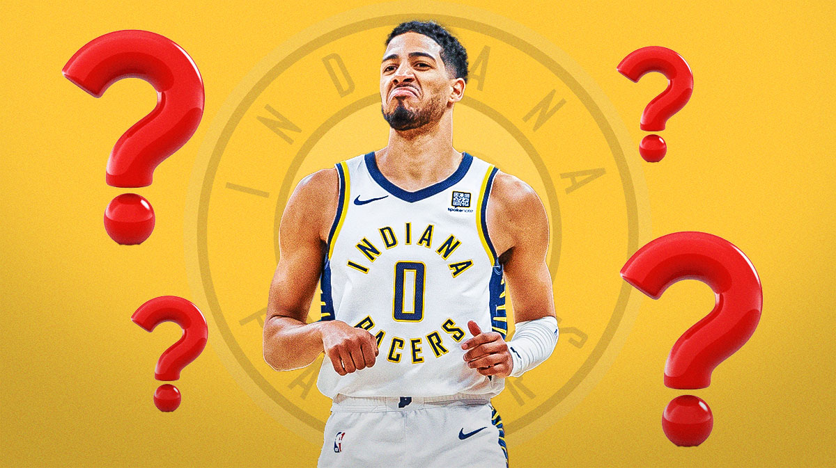 Pacers Tyrese Haliburton with question marks everywhere.