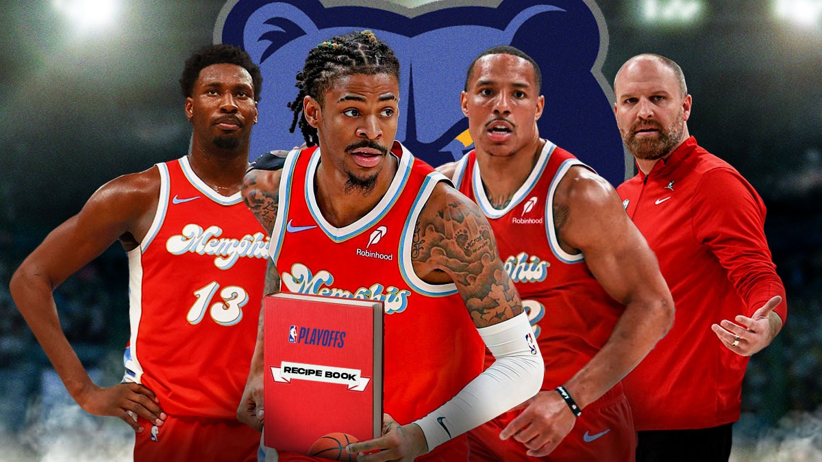Ja Morant, Desmond Bane, Jaren Jackson Jr., Taylor Jenkins, Grizzlies logo NBA Playoffs 'recipe book'