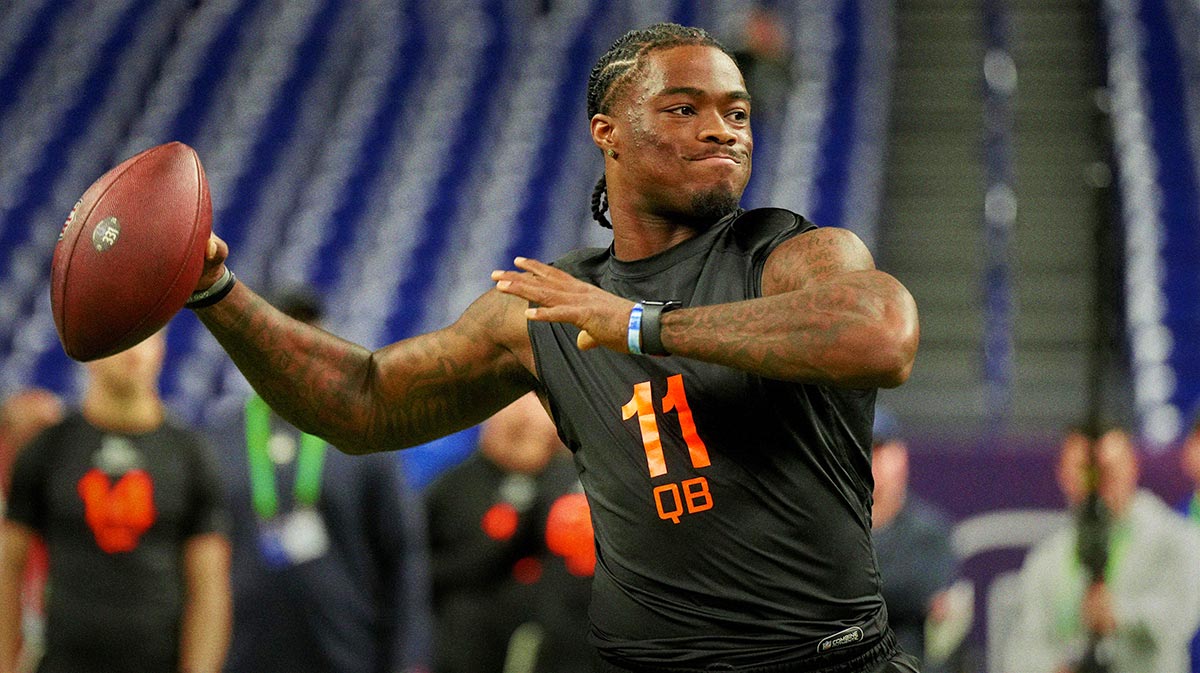 Alabama football’s Jalen Milroe almost beats Michael Vick’s 40-yard dash mark at Pro Day