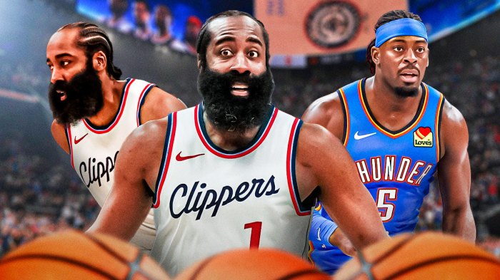 James Harden, Los Angeles Clippers, Luguentz Dort, Oklahoma City Thunder