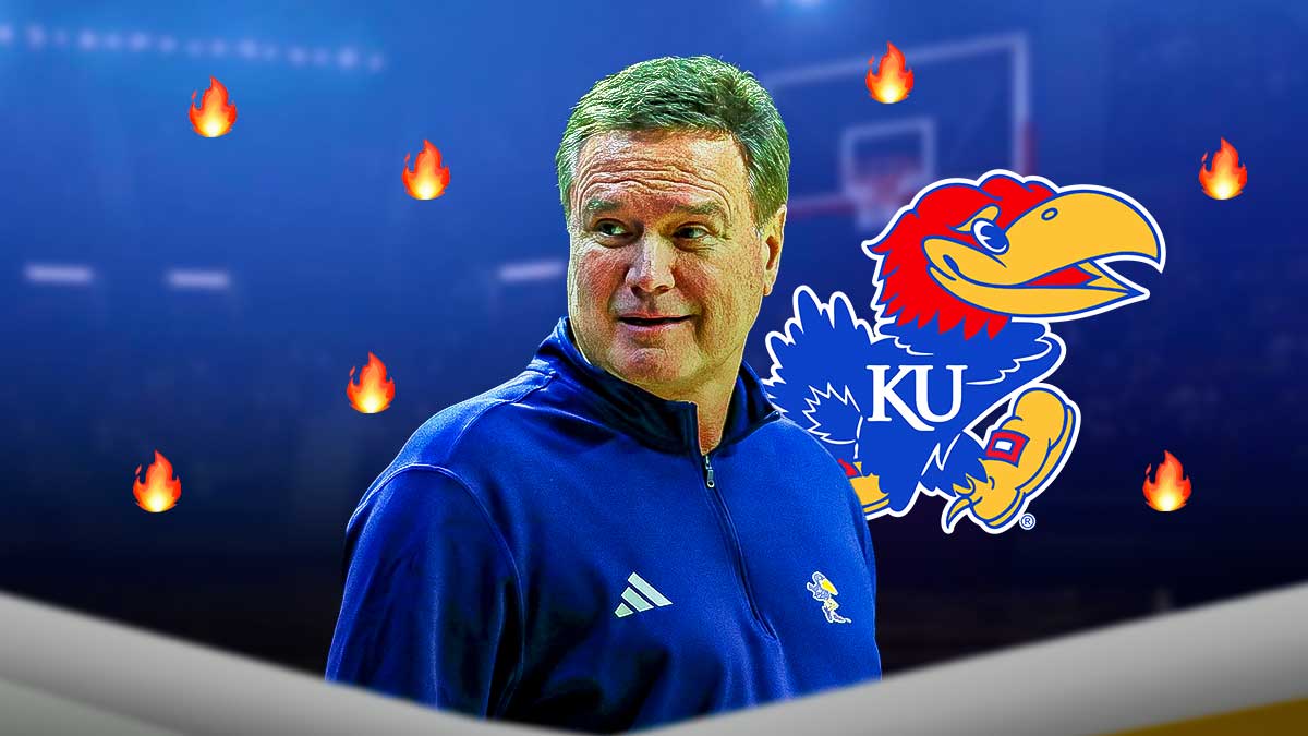 Bill Self, Kansas Jayhawks logo, fire symbols