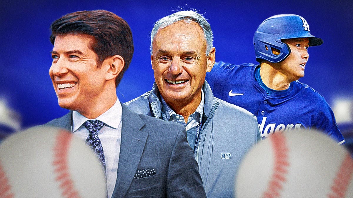 Jeff Passan, Shohei Ohtani, and MLB commissioner Rob Manfred