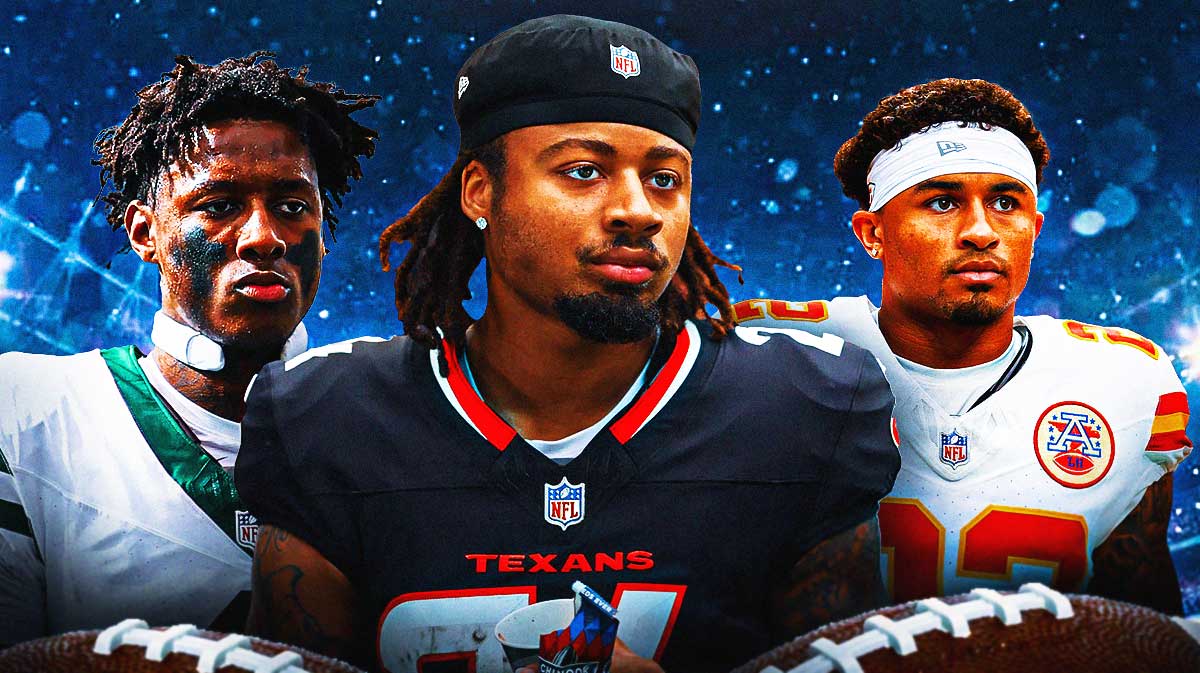 Derek Stingley Jr. in the middle, Sauce Gardner, and Trent McDuffie.
