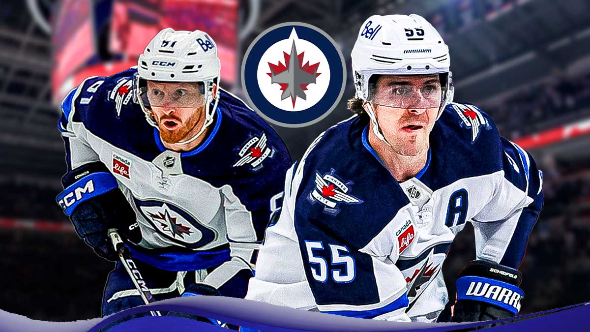 Jets stars Mark Scheifele and Kyle Connor at the Canada Life Center.