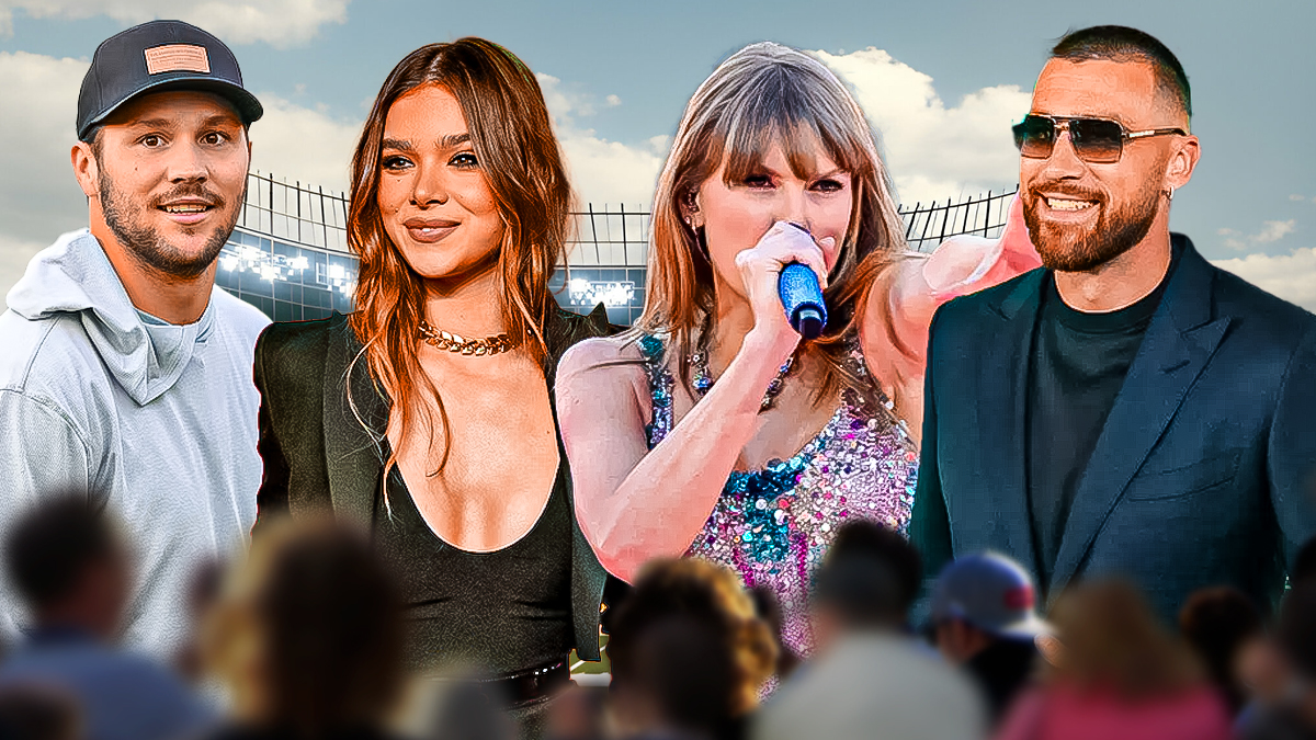 Josh Allen, Hailee Steinfeld, Travis Kelce, Taylor Swift