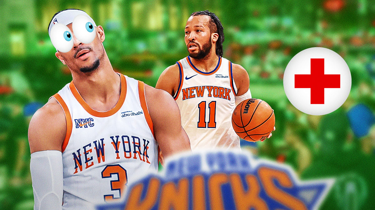 Knicks' Josh Hart looking at injured Jalen Brunson
