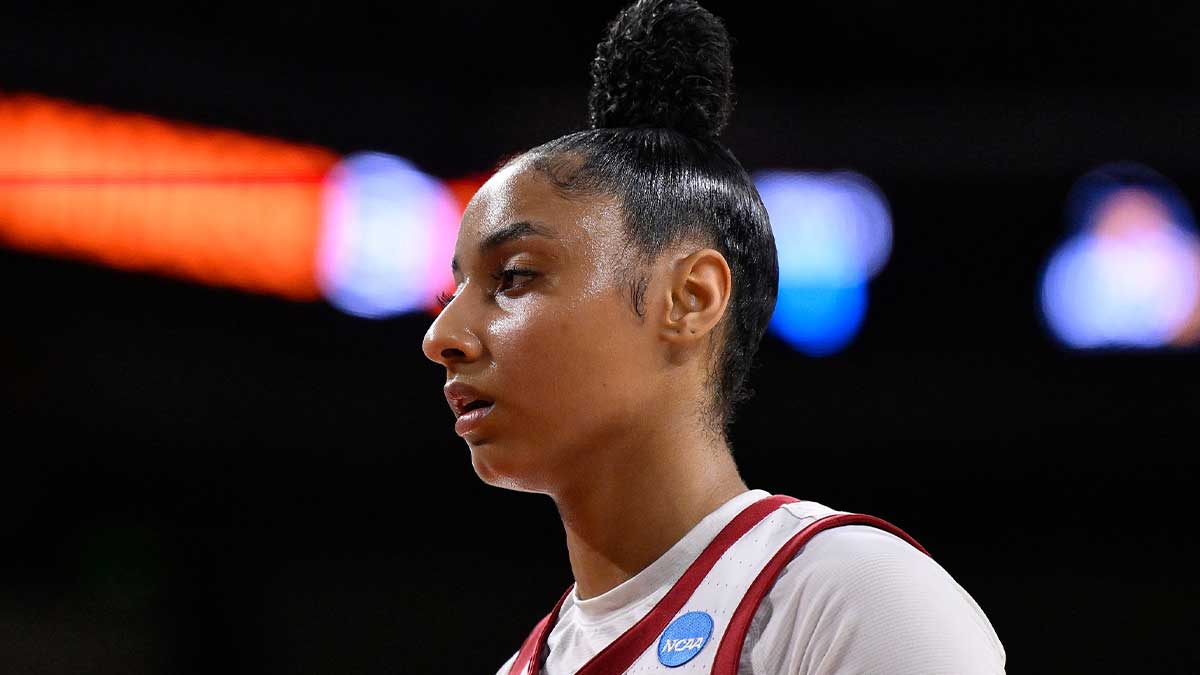 USC Trojans guard JuJu Watkins (12) during the second quarter of an NCAA Tournament game against the UNC Greensboro Spartans at Galen Center.