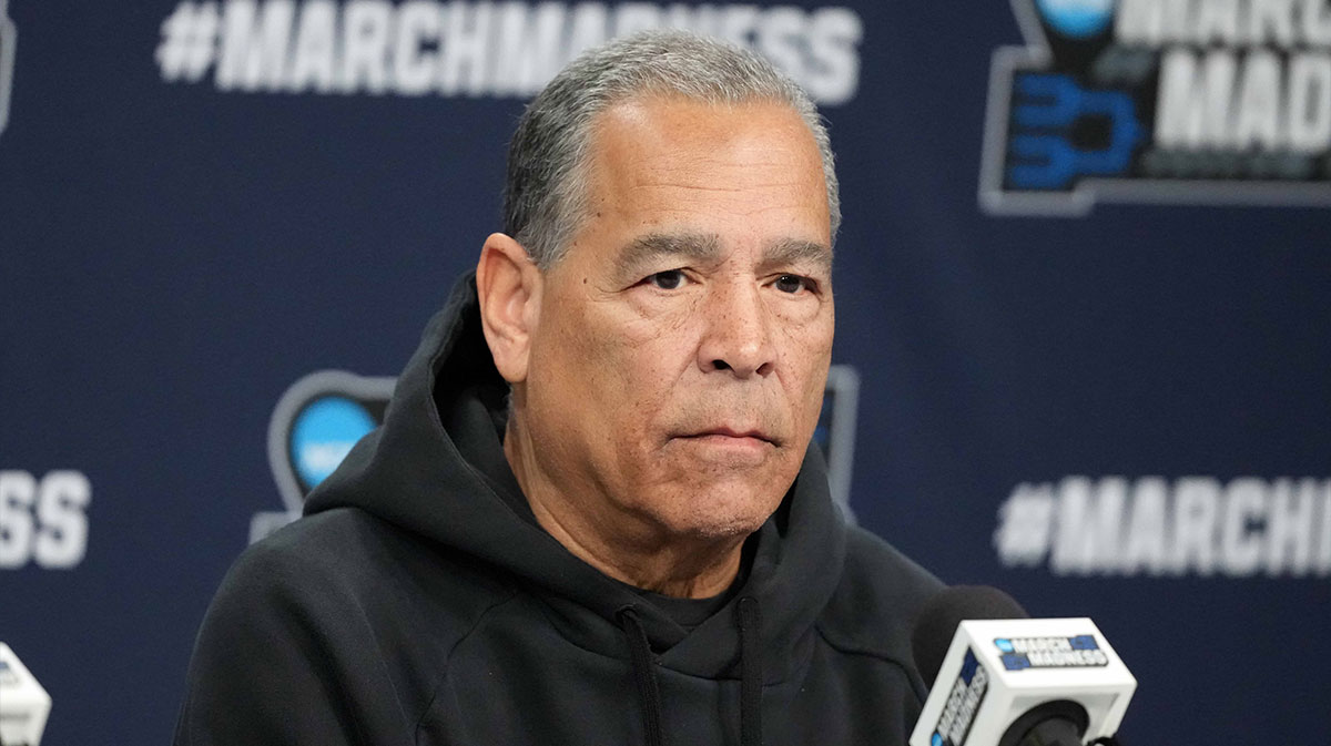 Houston Cougars basketball coach Kelvin Sampson during press conference at Intrust Bank Arena.