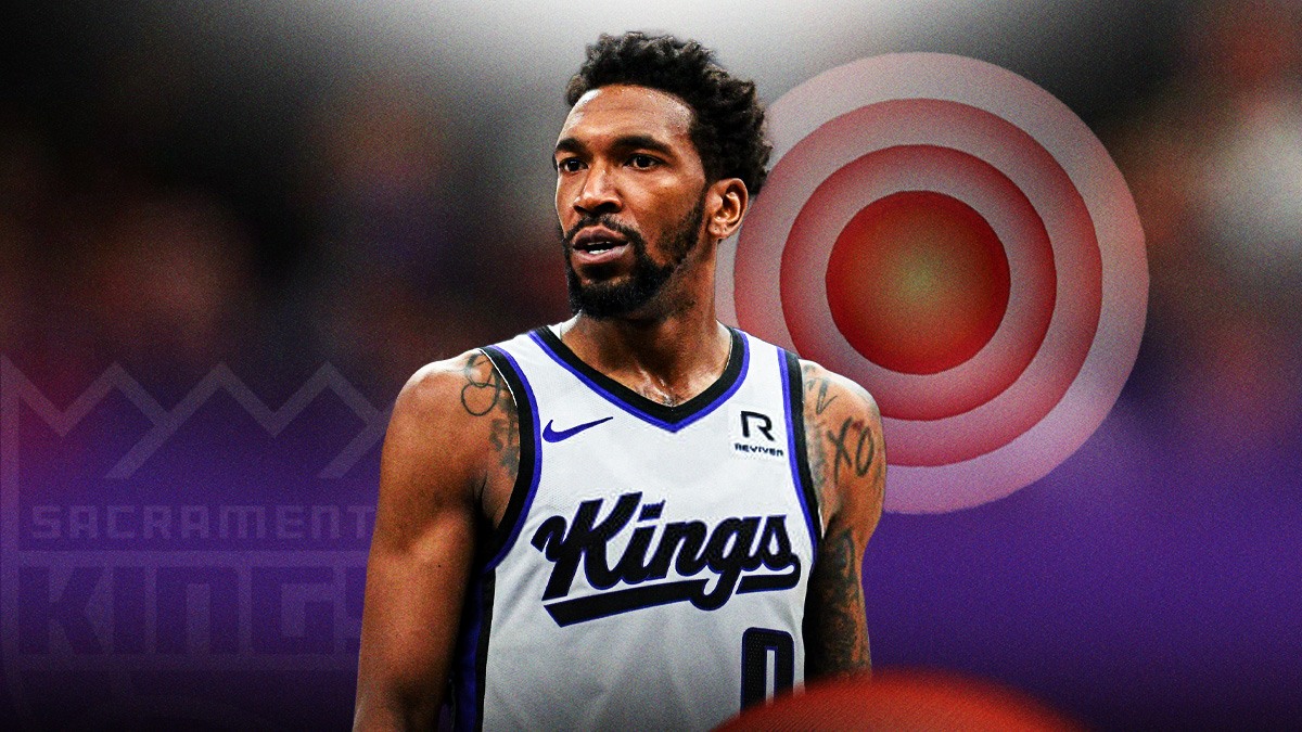 Malik Monk (Kings) looking concerned/serious with pain symbol
