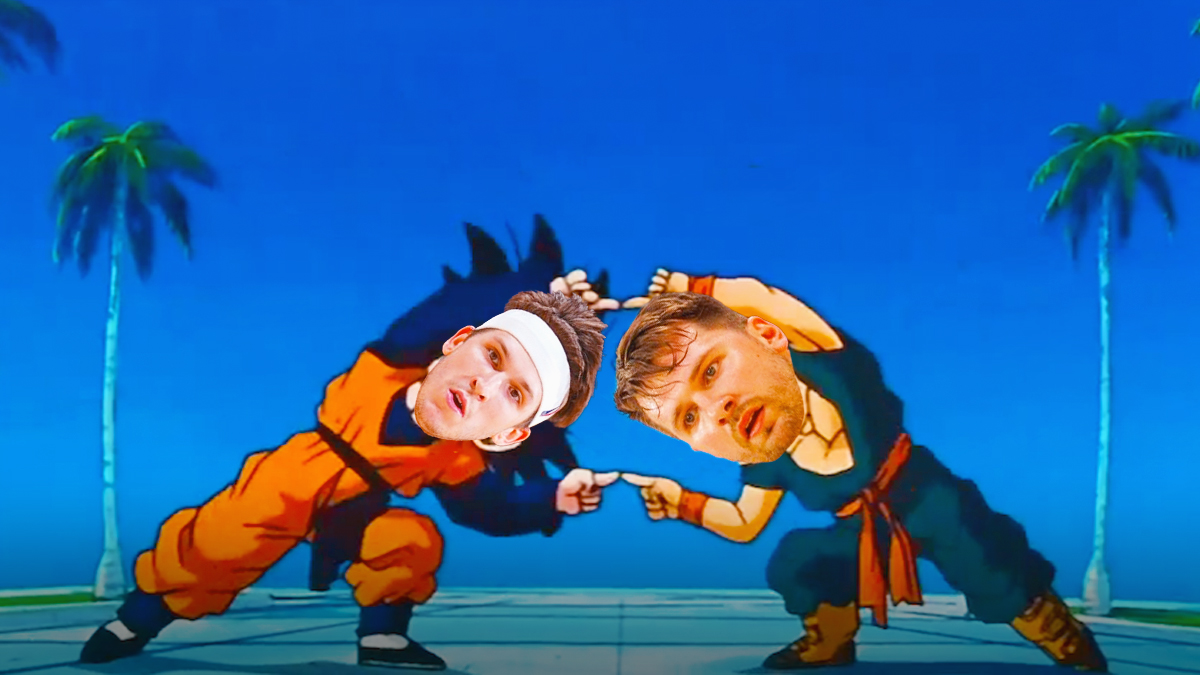 Lakers' Austin Reaves and Luka Doncic in the dragonball fusion meme