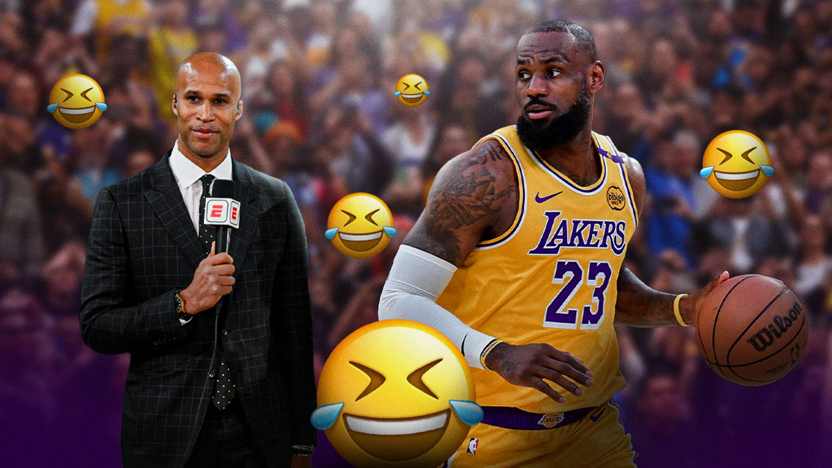 LeBron James shared a humorous moment with Richard Jefferson before the Lakers and Celtics meeting.