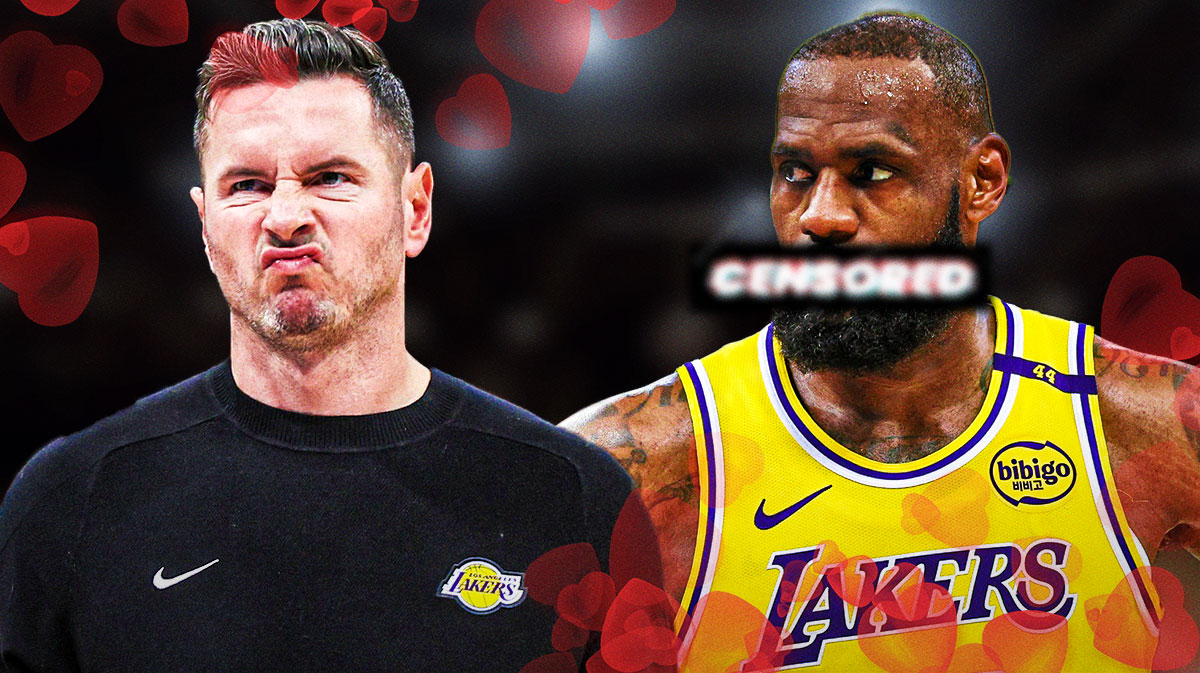 Lakers' LeBron James with JJ Redick