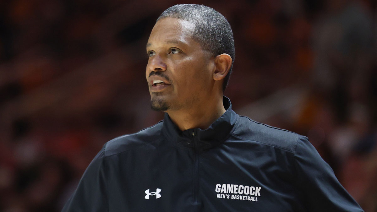 South Carolina Gamecocks head coach Lamont Paris during the first half against the Tennessee Volunteers at Thompson-Boling Arena at Food City Center.