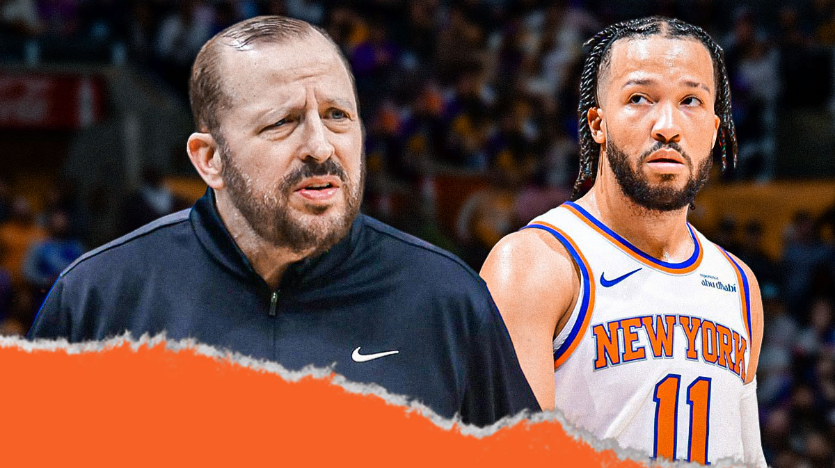 Tom Thibodeau looking at Jalen Brunson