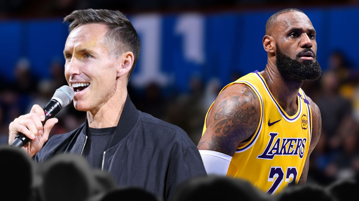 LeBron James with Steve Nash